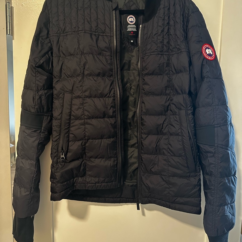 Canada Goose Black Puffer Jacket with Quilted Design